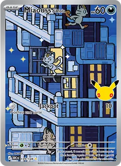 Carte Pokémon Miaouss d'Alola 139 — 30ᵉ Anniversaire