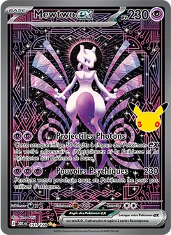 Carte Pokémon Mewtwo-ex 151 — 30ᵉ Anniversaire