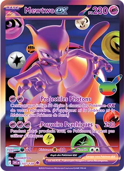 Carte Pokémon Mewtwo-ex 157 — 30ᵉ Anniversaire