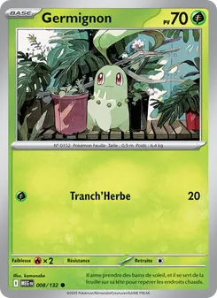 Carte Pokémon Germignon 008