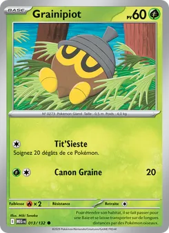 Carte Pokémon Grainipiot 013