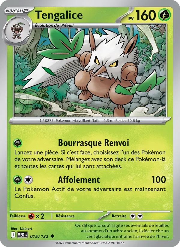 Carte Pokémon Tengalice 015/132 de l'extension Méga-Évolution