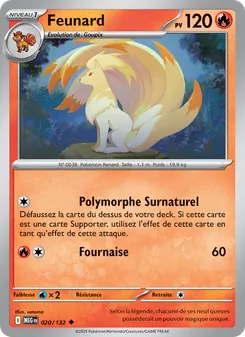 Carte Pokémon Feunard 020
