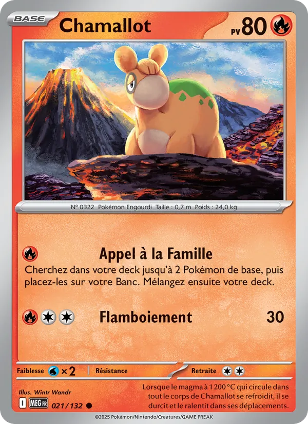 Carte Pokémon Chamallot 021/132 de l'extension Méga-Évolution