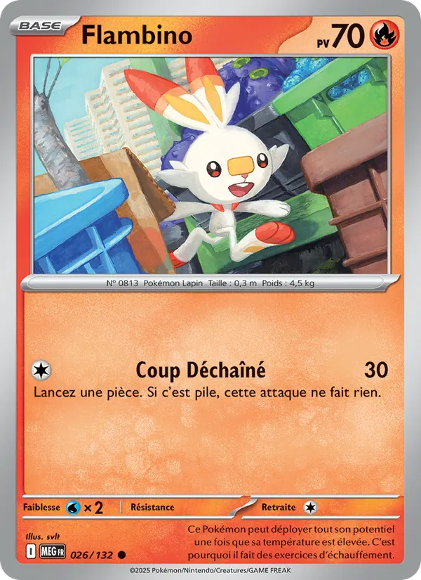 Carte Pokémon Flambino 026/132 de l'extension Méga-Évolution