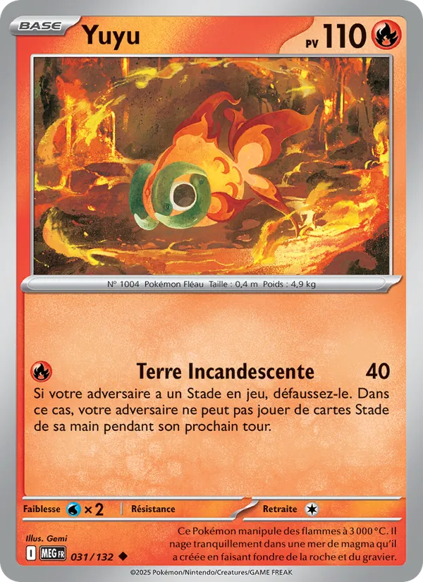 Carte Pokémon Yuyu 031/132 de l'extension Méga-Évolution