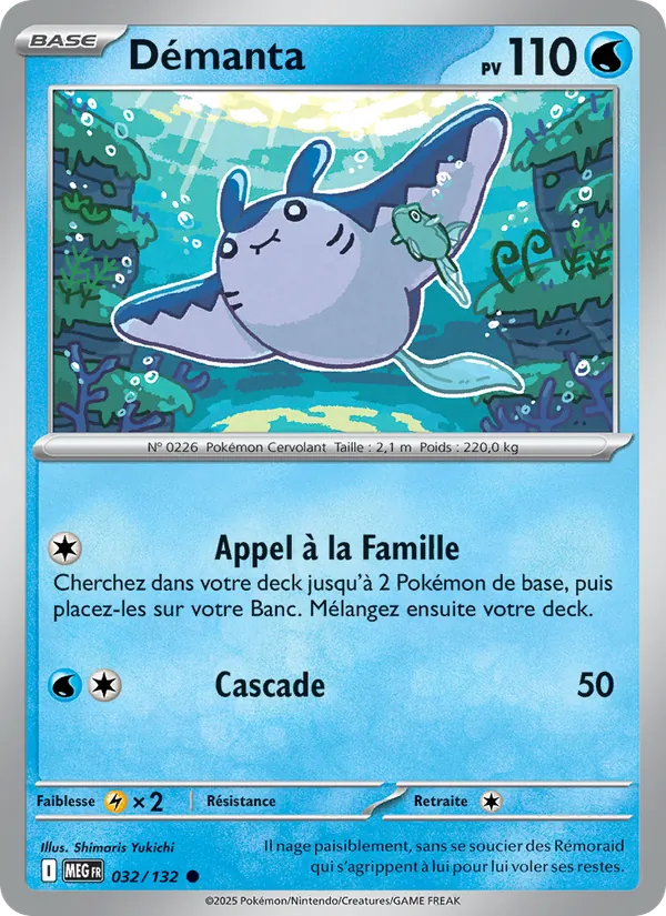 Carte Pokémon Démanta 032/132 de l'extension Méga-Évolution