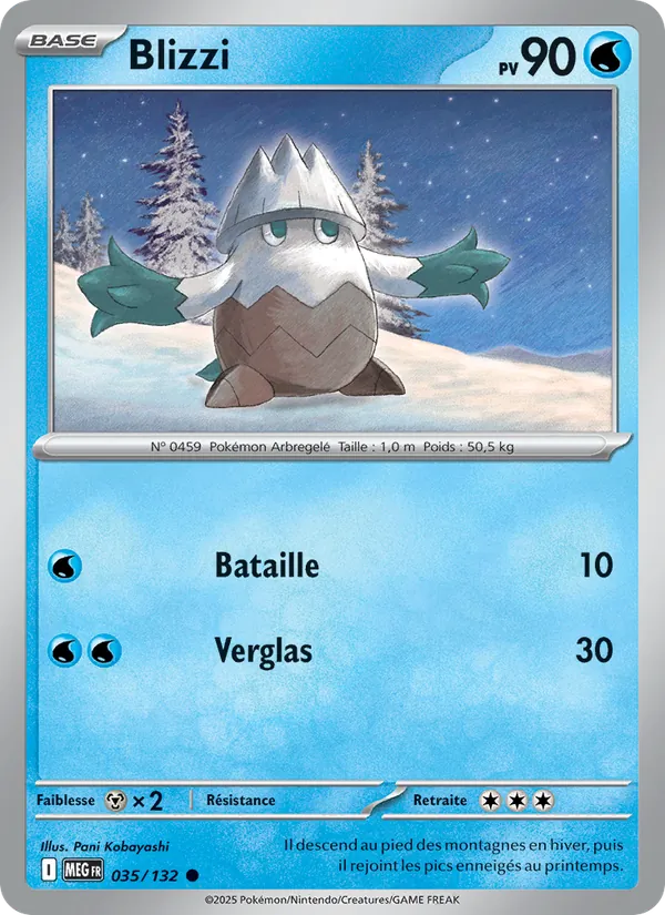 Carte Pokémon Blizzi 035/132 de l'extension Méga-Évolution