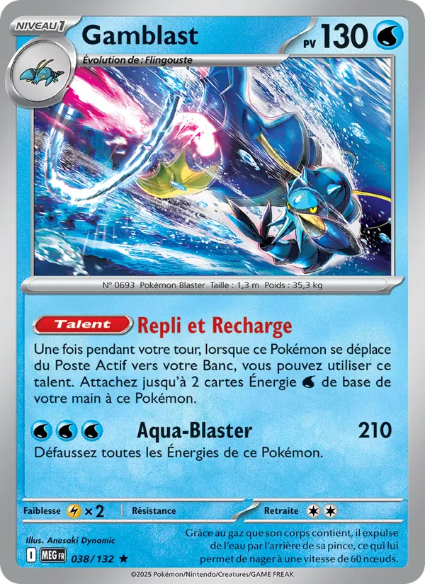 Carte Pokémon Gamblast 038/132 de l'extension Méga-Évolution