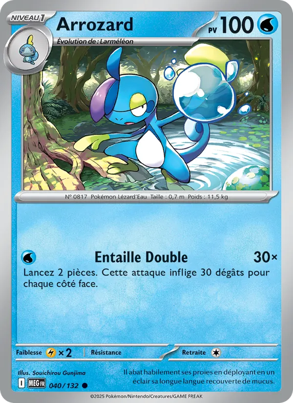 Carte Pokémon Arrozard 040/132 de l'extension Méga-Évolution
