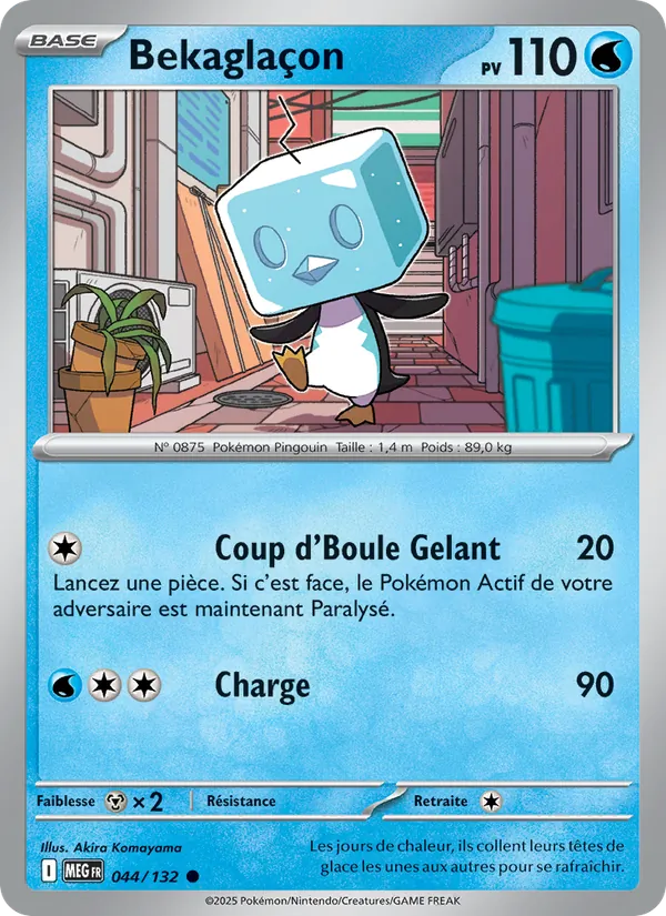 Carte Pokémon Bekaglaçon 044/132 de l'extension Méga-Évolution