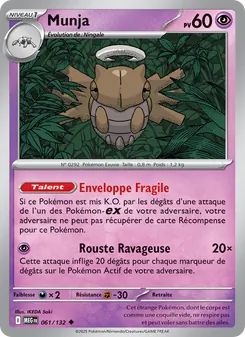 Carte Pokémon Munja 061