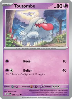 Carte Pokémon Toutombe 065