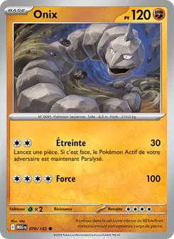 Carte Pokémon Onix 070