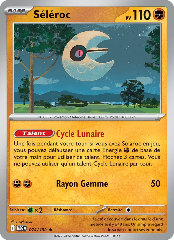 Carte Pokémon Séléroc 074/132 de l'extension Méga-Évolution