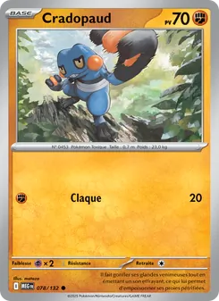 Carte Pokémon Cradopaud 078