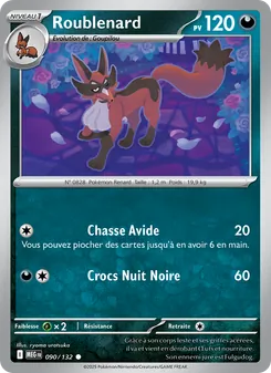 Carte Pokémon Roublenard 090