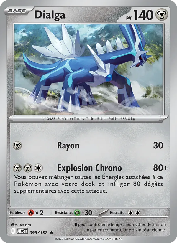 Carte Pokémon Dialga 095/132 de l'extension Méga-Évolution