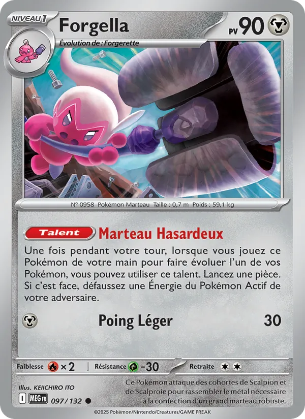 Carte Pokémon Forgella 097/132 de l'extension Méga-Évolution