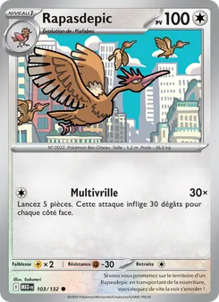Carte Pokémon Rapasdepic 103