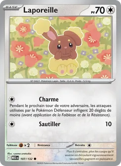 Carte Pokémon Laporeille 107