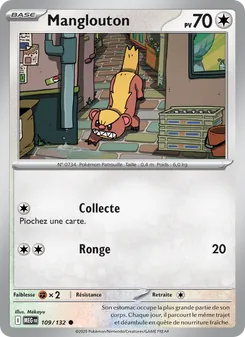 Carte Pokémon Manglouton 109
