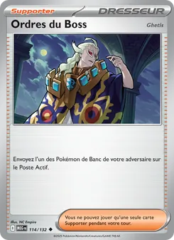 Carte Pokémon Ordres du Boss 114