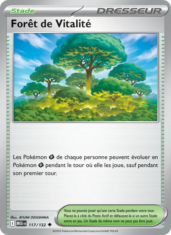 Carte Pokémon Forêt de Vitalité 117/132 de l'extension Méga-Évolution