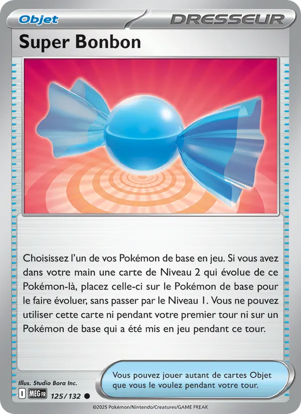 Carte Pokémon Super Bonbon 125/132 de l'extension Méga-Évolution