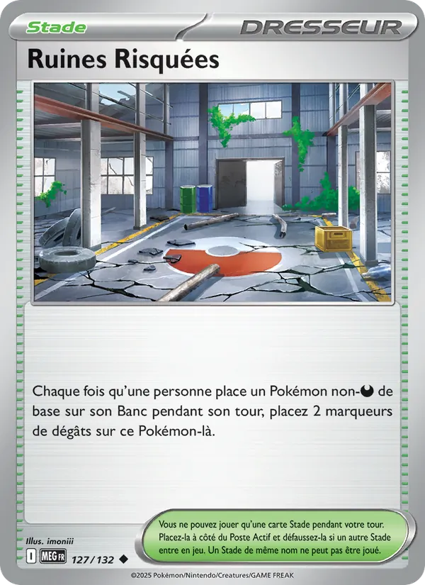 Carte Pokémon Ruines Risquées 127/132 de l'extension Méga-Évolution