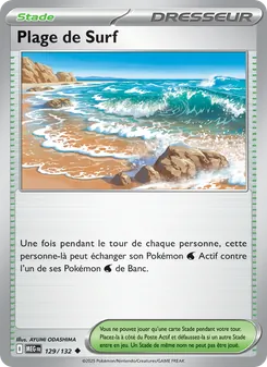 Carte Pokémon Plage de Surf 129