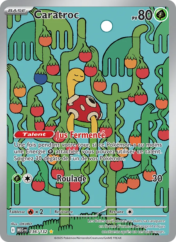 Carte Pokémon Caratroc 136/132 de l'extension Méga-Évolution
