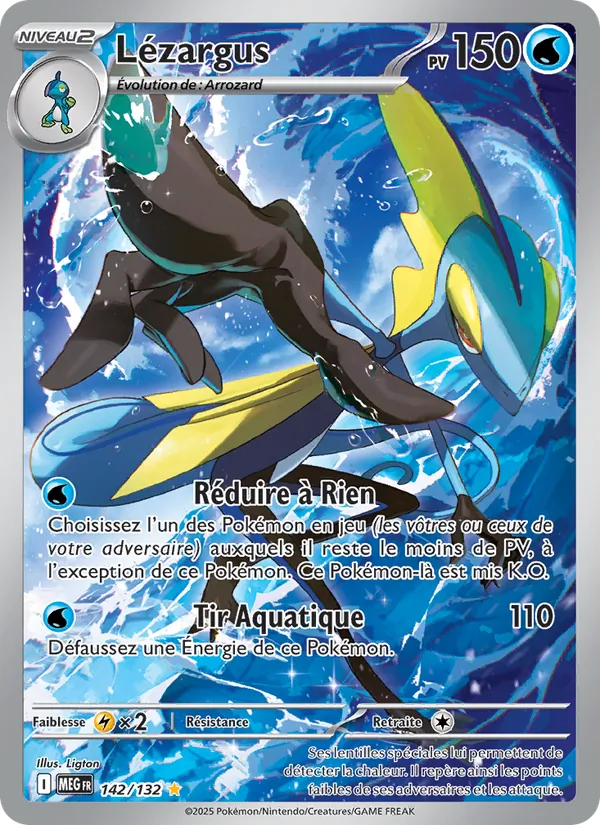 Carte Pokémon Lézargus 142/132 de l'extension Méga-Évolution