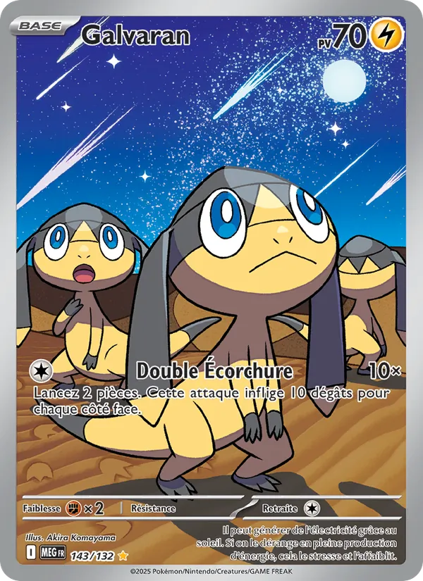 Carte Pokémon Galvaran 143/132 de l'extension Méga-Évolution