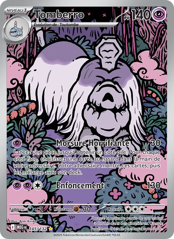 Carte Pokémon Tomberro 145/132 de l'extension Méga-Évolution