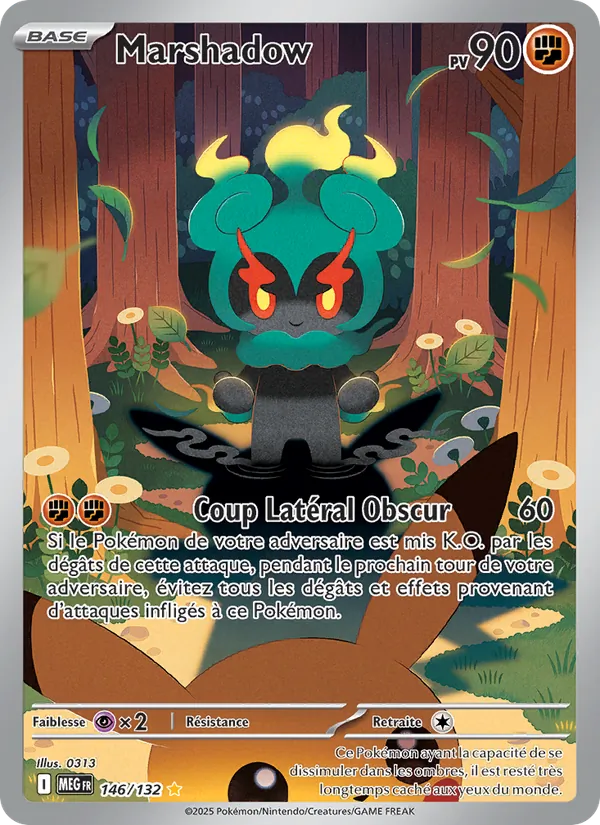 Carte Pokémon Marshadow 146/132 de l'extension Méga-Évolution
