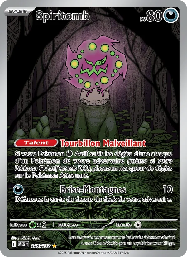 Carte Pokémon Spiritomb 148/132 de l'extension Méga-Évolution