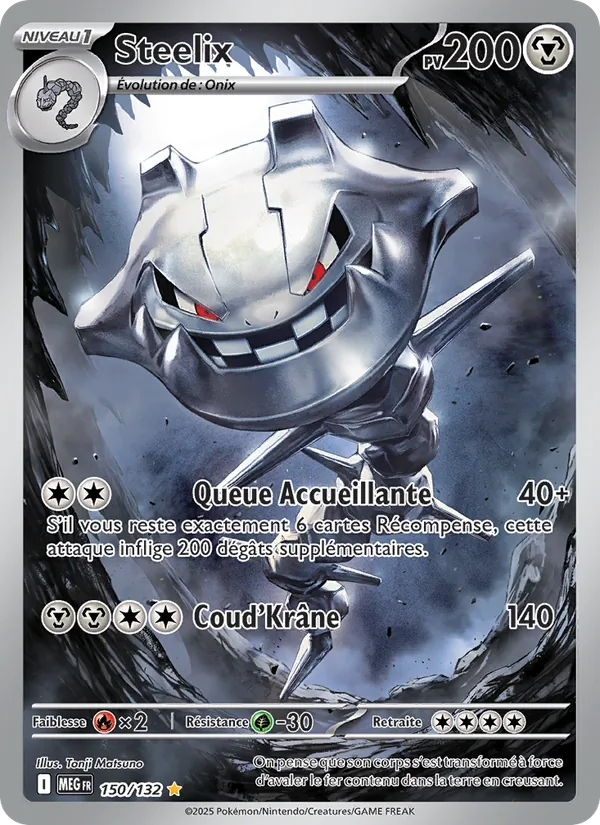 Carte Pokémon Steelix 150/132 de l'extension Méga-Évolution