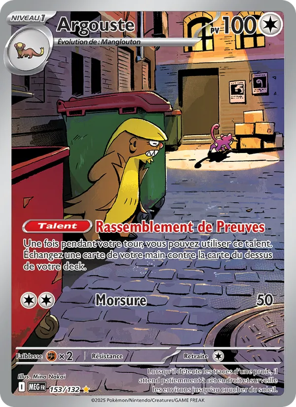 Carte Pokémon Argouste 153/132 de l'extension Méga-Évolution