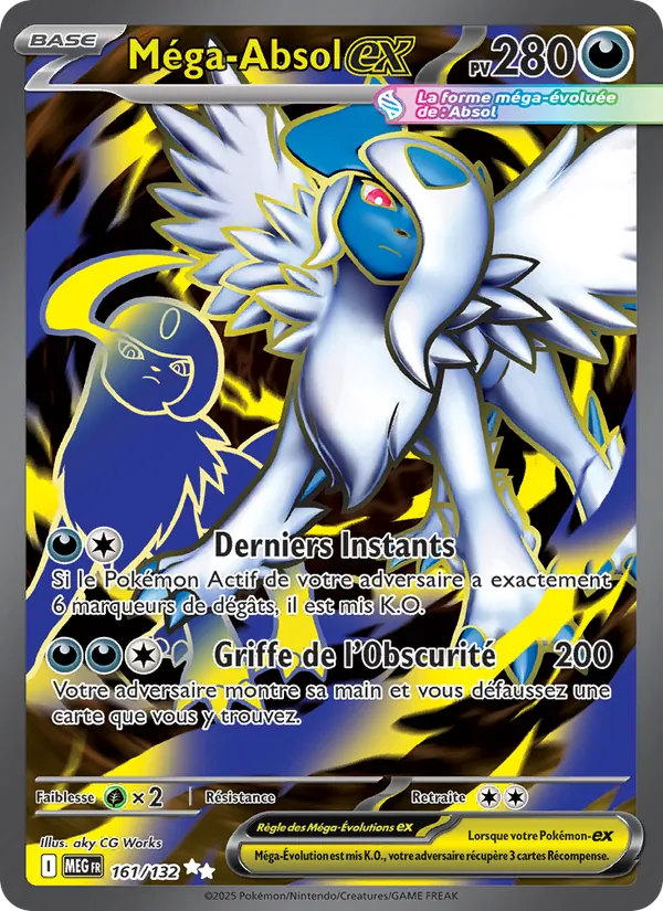 Carte Pokémon Méga-Absol-ex 161/132 de l'extension Méga-Évolution