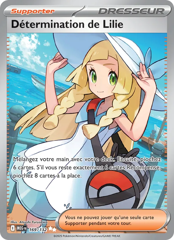 Carte Pokémon Détermination de Lilie 169/132 de l'extension Méga-Évolution