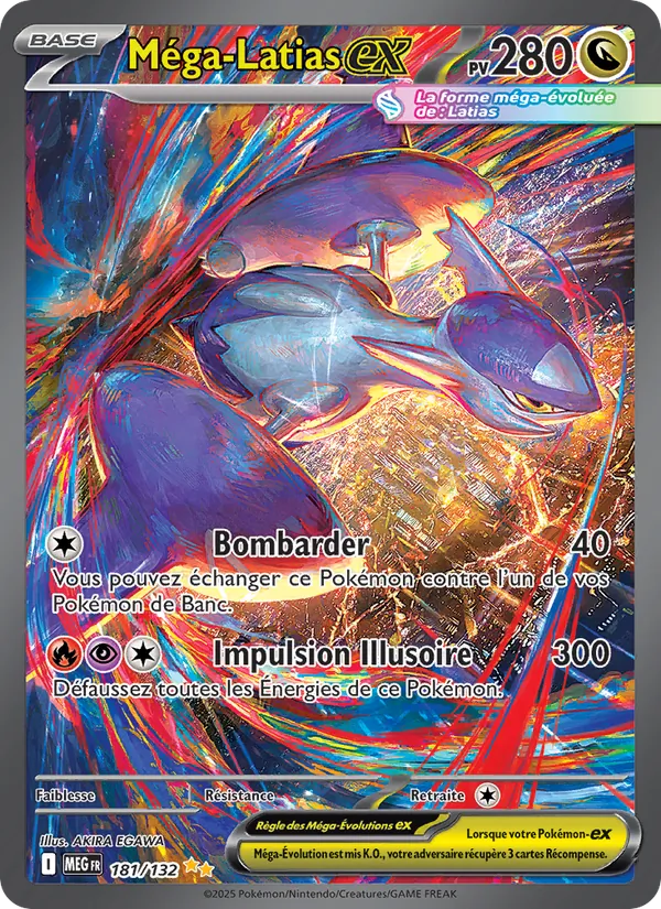 Carte Pokémon Méga-Latias-ex 181/132 de l'extension Méga-Évolution