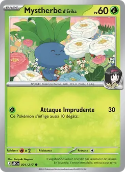 Carte Pokémon Mystherbe d'Erika 001 — Héros Transcendants