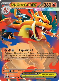 Carte Pokémon Méga-Dracaufeu Y-ex 022 — Héros Transcendants