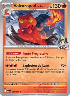 Carte Pokémon Volcaropod de Luth 024 — Héros Transcendants