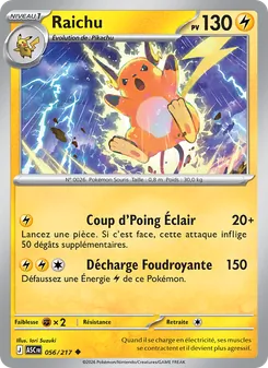 Carte Pokémon Raichu 056