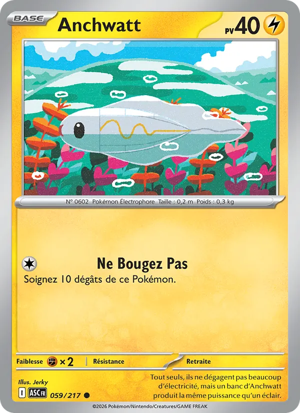 Carte Pokémon Anchwatt 059/217 de l'extension Héros Transcendants