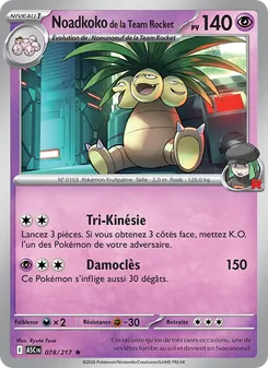 Carte Pokémon Noadkoko de la Team Rocket 078 — Héros Transcendants