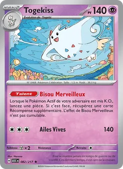 Carte Pokémon Togekiss 082 — Héros Transcendants