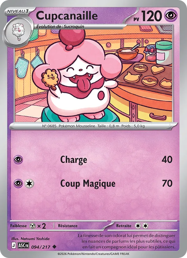 Carte Pokémon Cupcanaille 094/217 de l'extension Héros Transcendants